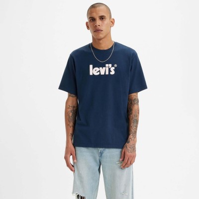 мъжка,тениска,мъжки,тениски,levis,ss,relaxed,fit,tee,poster,logo,t,shirt,mens,dark,blue