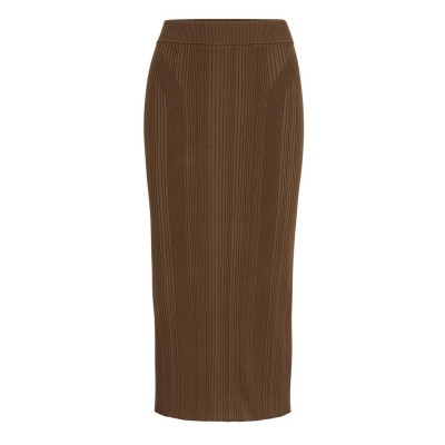 пола,поли,и,къси,панталони,дамски,плетени,дрехи,boss,freedah,knitted,pencil,skirt,open,brown,249