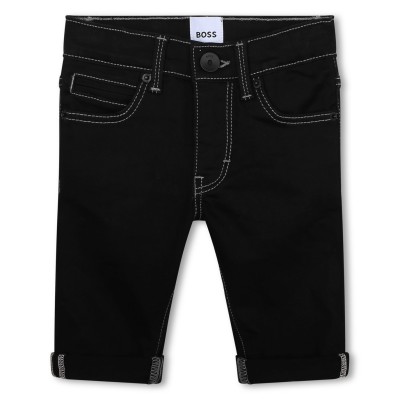 детски,дънки,детски,облекла,boss,logo,denim,slim,jeans,infants,black,z11