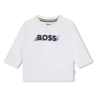 детска,тениска,детски,облекла,boss,shadow,logo,t,shirt,infants,white,10p