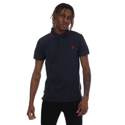 блуза,с,яка,мъжки,тениски,timberland,millers,river,printed,neck,polo,shirt,navy