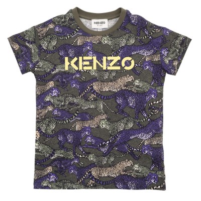тениска,детски,3/4,панталони,kenzo,kids',logo,regular,fit,t,shirt,khaki