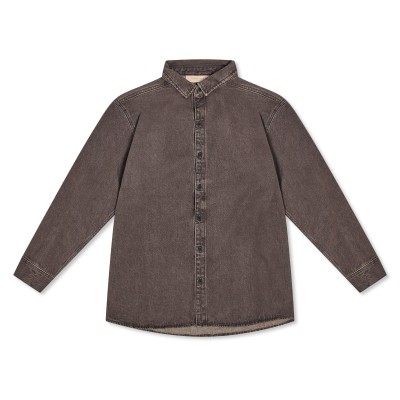 детска,риза,с,дълъг,ръкав,fear,of,god,essentials,unisex,kids,long,sleeve,denim,shirt,black,denim