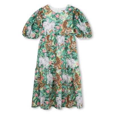 рокля,детски,3/4,панталони,kenzo,kids',graphic,print,jumper,dress,forest,green