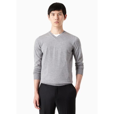 блуза,мъжки,горнища,с,качулка,мъжки,ежедневни,облекла,emporio,armani,v,neck,sweater,grey