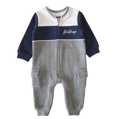 бебешки,облекла,детски,дънки,firetrap,boy,cut,&,sew,quilted,dungaree,with,zipper,&,pockets,grey,blue