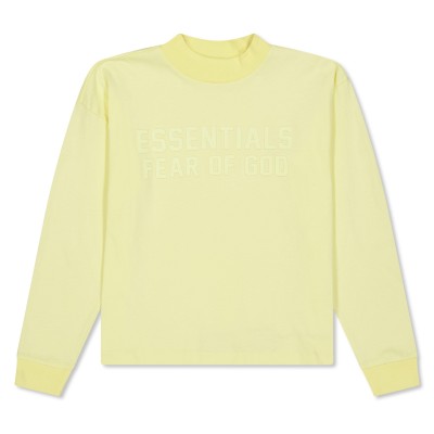детска,тениска,fear,of,god,essentials,unisex,kids,long,sleeve,oversized,fit,t,shirt,canary