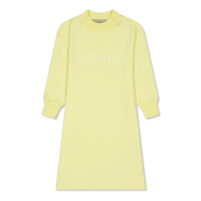 детска,тениска,fear,of,god,essentials,unisex,kids,long,sleeve,t,shirt,dress,canary