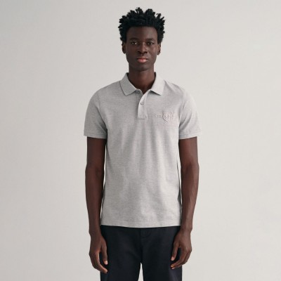 блуза,с,яка,мъжки,тениски,gant,tonal,shield,polo,shirt,grey