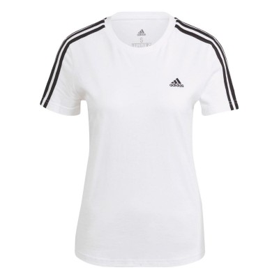 тениска,дамски,горнища,размер+,adidas,essentials,slim,3,stripes,t,shirt,white
