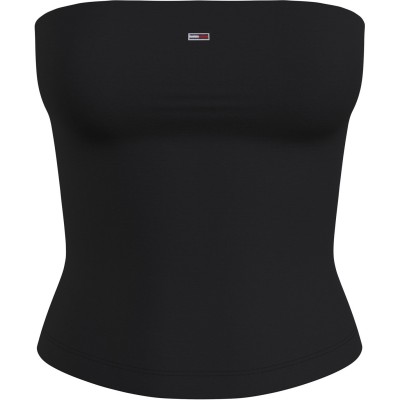 дамски,топове,tommy,jeans,tj,slim,tube,top,ld43,black