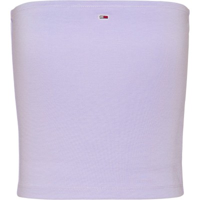 дамски,топове,tommy,jeans,tj,slim,tube,top,ld43,lavender,flower