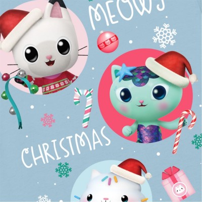 тениска,детски,тениски,детски,облекла,gabbys,dollhouse,dollhouse,christmas,t,shirt,meowy,christmas