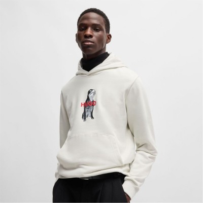 суичър,облекла,на,разпродажба,мъжки,ежедневни,облекла,мъжки,горнища,с,качулка,hugo,dartchon,animal,graphic,hoodie,natural