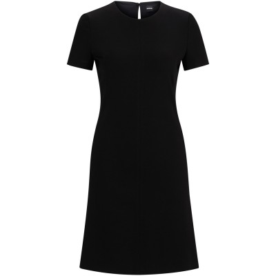 рокля,дамски,поли,и,рокли,boss,slim,fit,crew,neck,dress,black