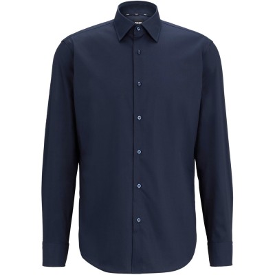 облекла,на,разпродажба,мъжки,ризи,boss,men's,h,joe,kent,shirt,impeccable,tailoring,dark,blue,404