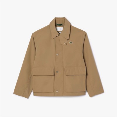яке,мъжки,якета,lacoste,short,lightweight,water,repellent,parka,jacket,beige
