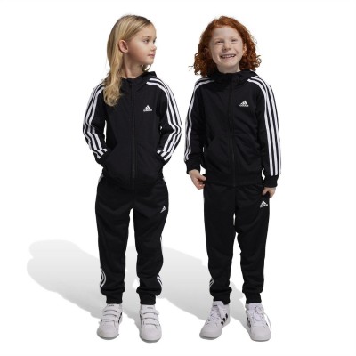 анцуг,отново,на,училище,adidas,3,stripe,poly,tracksuit,black,white