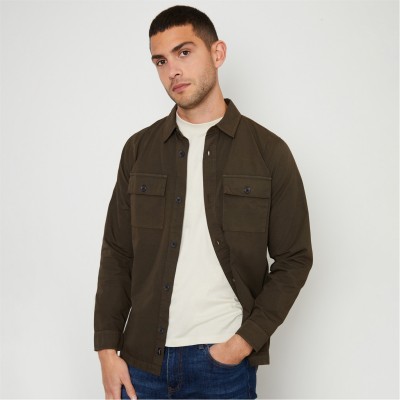 мъжки,якета,мъжки,якета,и,палта,размер+,threadbare,lightweight,cotton,shacket,chocolate