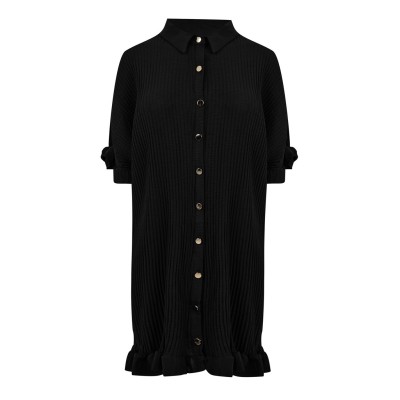 рокля,дамски,поли,и,рокли,дамски,облекла,размер,be,you,pleated,frill,dress,black