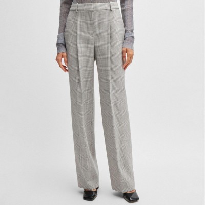 дамски,панталони,boss,tanity,10260288,01,straight,leg,trousers,womens,multi,colour