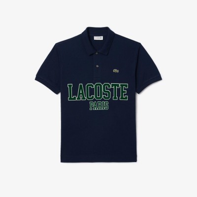 блуза,с,яка,мъжки,тениски,lacoste,classic,fit,piqu,polo,shirt,blue