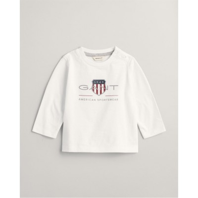 детска,тениска,детски,облекла,gant,big,logo,t,shirt,infants,white,110