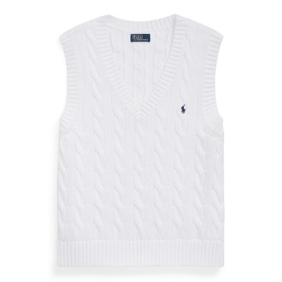 плетен,елек,дамски,плетени,дрехи,polo,ralph,lauren,cable,knit,sleeveless,jumper,white