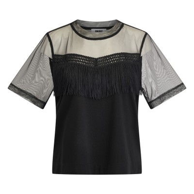дамски,топове,dkny,dkny,fringe,top,ld63,black