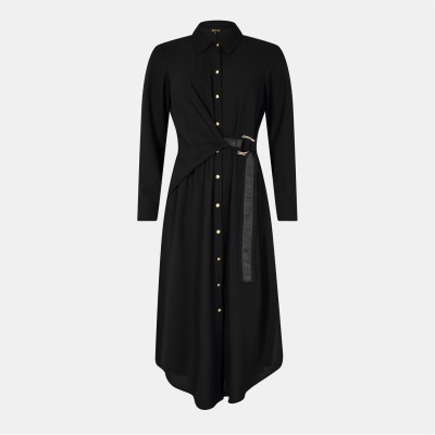 рокля,дамски,поли,и,рокли,biba,tie,shirt,dress,black