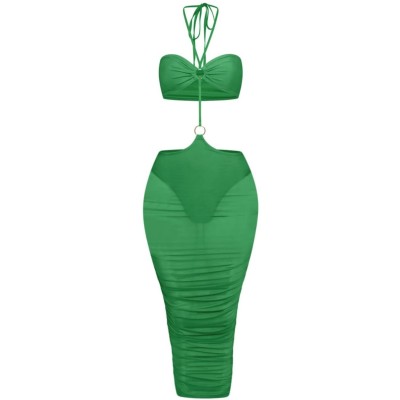 дамска,рокля,дамски,поли,и,рокли,honeyz,mesh,reversible,dress,womens,green
