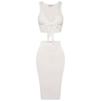 honeyz,women's,coordinating,bodycon,skirt,white
