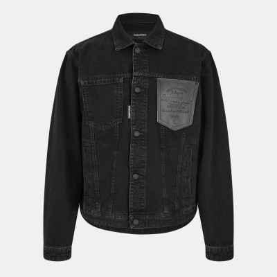 яке,мъжки,якета,dsquared2,men,s,logo,patch,denim,jacket,black
