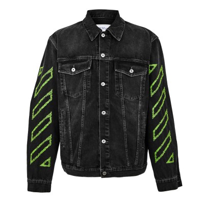 яке,мъжки,якета,off,white,men's,black,arrow,outline,cotton,long,sleeve,denim,jacket,vintage,black