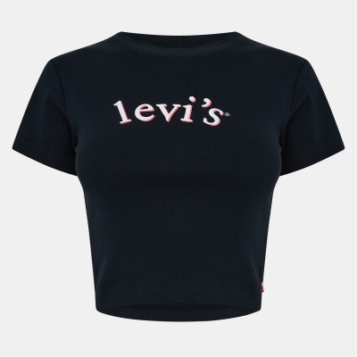 дамски,топове,levis,levis,ss,boxy,western,criss,cross,black,serif