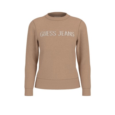 дамски,плетени,дрехи,guess,guess,intarsia,knt,ld54,brown,oatmeal