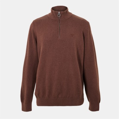 пуловер,мъжки,пуловери,barbour,mens,half,zip,jumper,umber,br38