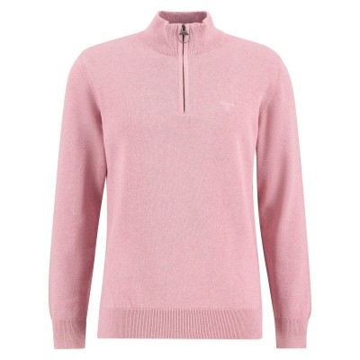 barbour,mens,half,zip,jumper,pink,pi51
