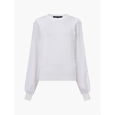пуловер,дамски,плетени,дрехи,french,connection,women's,fc,krista,crew,neck,jumper,white