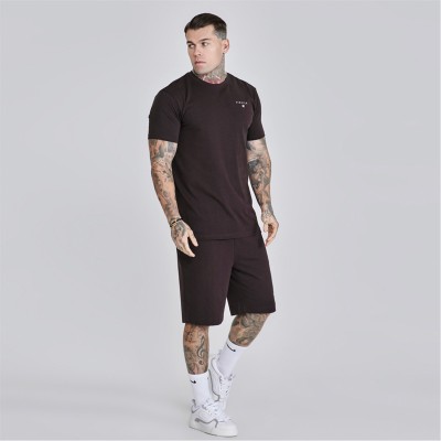 мъжки,комплект,мъжки,тениски,siksilk,t,shirt,&,short,set,mens,brown