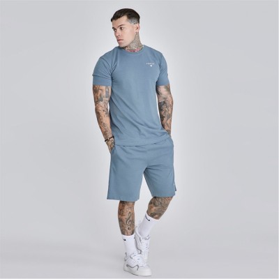 мъжки,комплект,мъжки,тениски,siksilk,t,shirt,&,short,set,mens,dark,grey