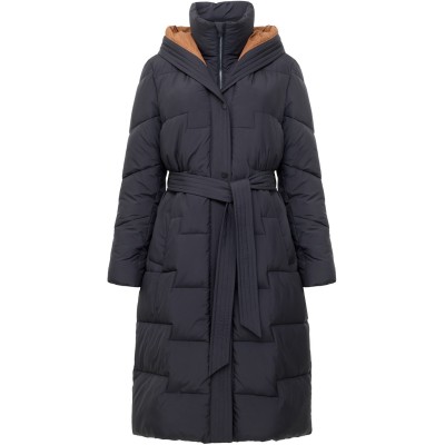 яке,дамски,якета,и,палта,french,connection,women's,fc,minnie,belt,long,puffer,jacket,black