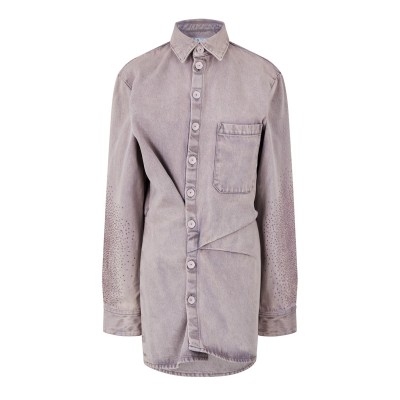 рокля,дамски,поли,и,рокли,off,white,women's,monogram,short,sleeve,mini,dress,lilac