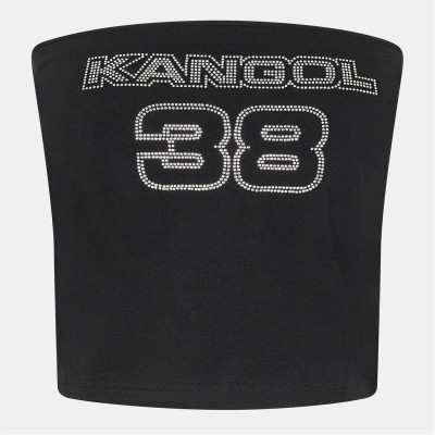дамски,топове,kangol,women's,soft,fabric,bandeau,top,black