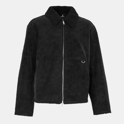 яке,represent,men,s,tailored,fit,shearling,jacket,jet,black