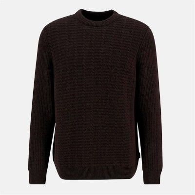 пуловер,мъжки,пуловери,barbour,cleveland,crew,neck,jumper,dark,oak,br17