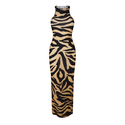 рокля,дамски,ризи,off,white,zebra,print,maxi,dress,beige