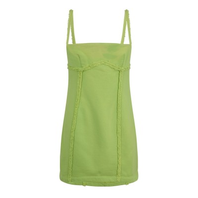 рокля,дамски,поли,и,рокли,off,white,women's,laundry,fleece,mini,dress,pencil,style,yellow,fluo