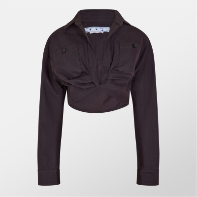 къса,блуза,дамски,ризи,off,white,twist,front,crop,top,dark,grey