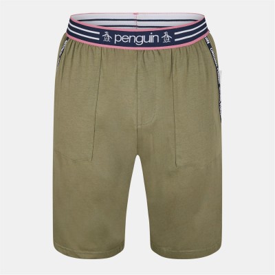 къси,панталони,мъжки,пижами,original,penguin,men's,lounge,slim,leg,pyjama,shorts,green